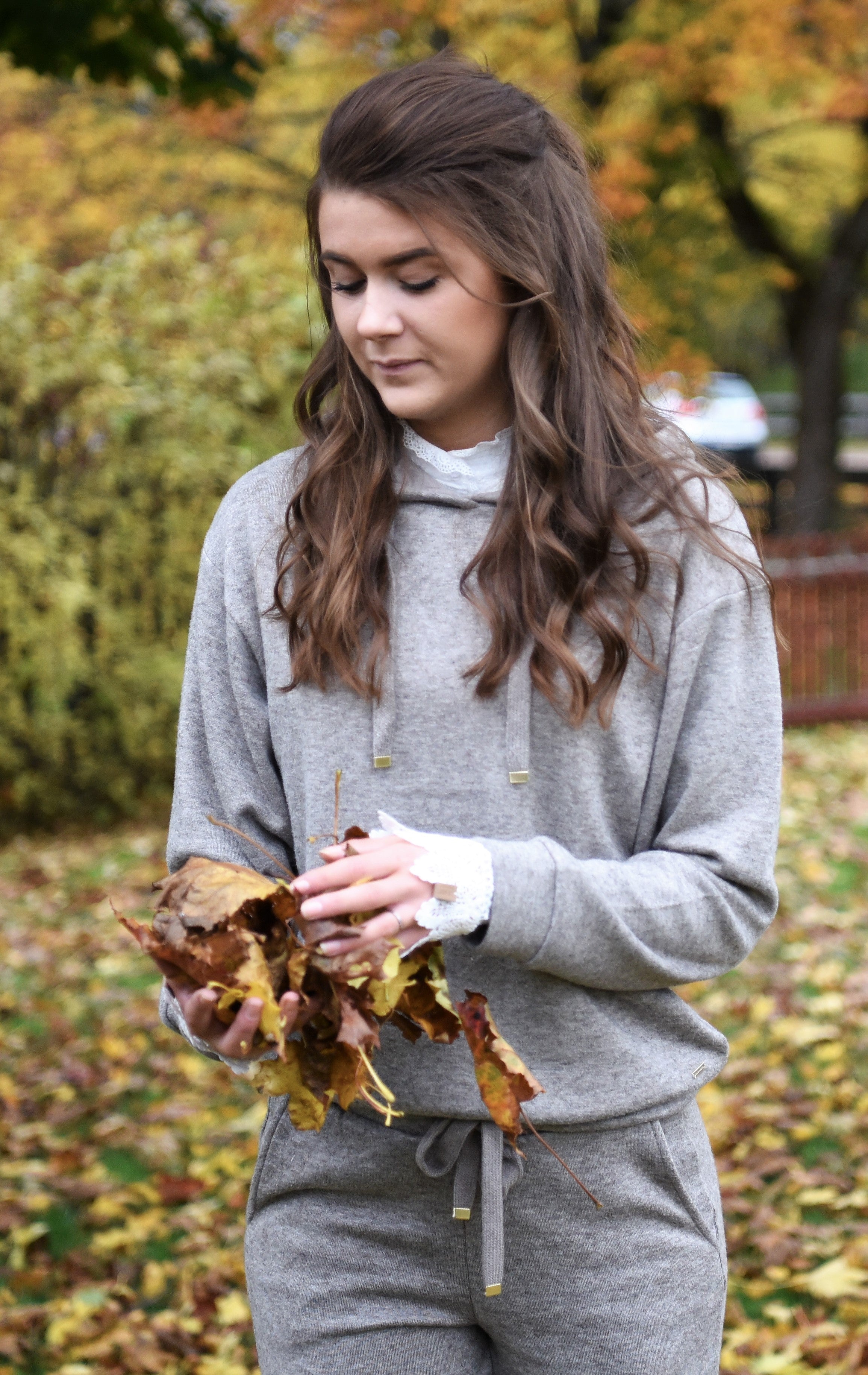 Krage spets hög vit